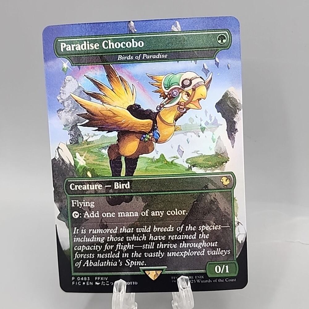Paradise Chocobo - Birds of Paradise Borderless Commander Final Fantasy Foil MTG